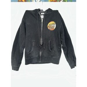 Woman's Cropped Santa Cruz Zip Up Hoodie Size small